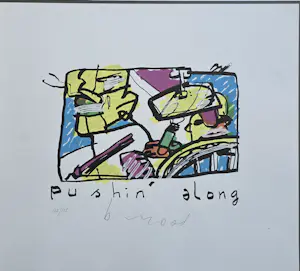 Herman Brood - Pushin Along - ingelijst - 135 ex. kopen? Bied vanaf 425!