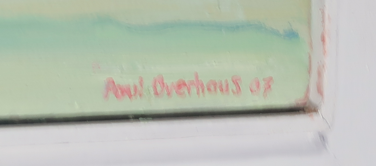 Paul Overhaus - Olieverf op doek, Boven Polder II - Ingelijst kopen? Bied vanaf 60!