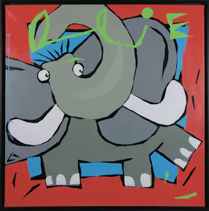 Jeroen Gerlofsma - Acryl, Olifant - Ingelijst kaufen? Bieten Sie von 50!