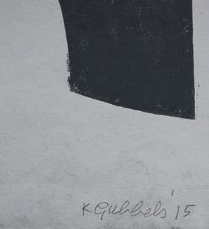 Klaas Gubbels - houtdruk: hartenman - 2015 (kleine oplage van 25 stuks) kopen? Bied vanaf 295!
