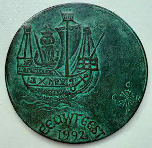 Buy Marianne Letterie - bronzen penning | 'Eeuwfeest Genootschap voor Munt- en Penningkunde' | 1992? Bid from 80!