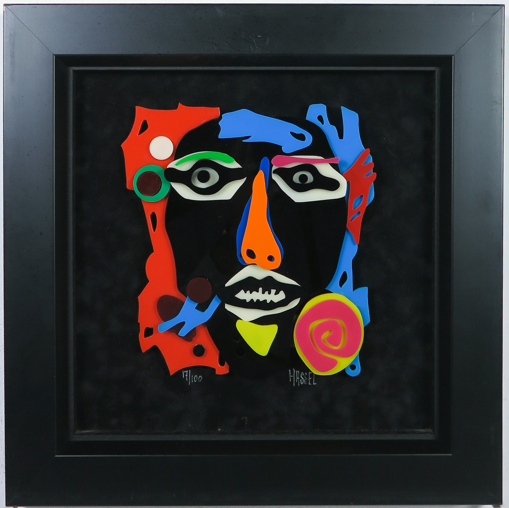 Buy Ad van Hassel - 3D wandobject, Face - Ingelijst? Bid from 60!