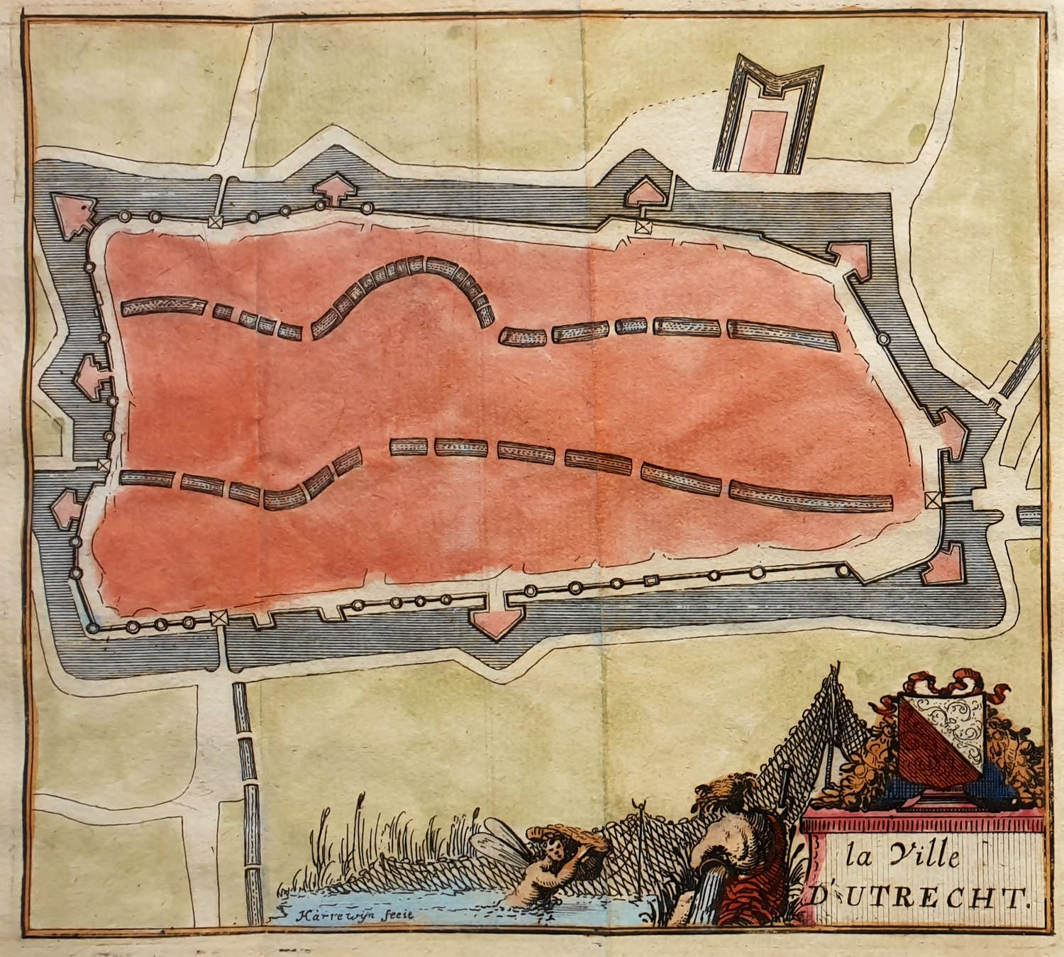 Jacobus Harrewijn - Utrecht Oude Gravure Plattegrond 1700 verkocht voor € 25!