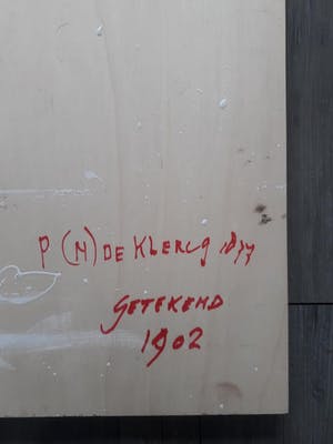 Niet of onleesbaar gesigneerd - P de Klercq (1877) in verso. kopen? Bied vanaf 1!