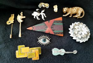 Curiosa - Bijzondere collectie vintage broches 11 stuk's kopen? Bied vanaf 1!