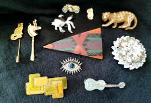 Bijzondere collectie vintage broches 11 stuk's verkocht voor € 1!
