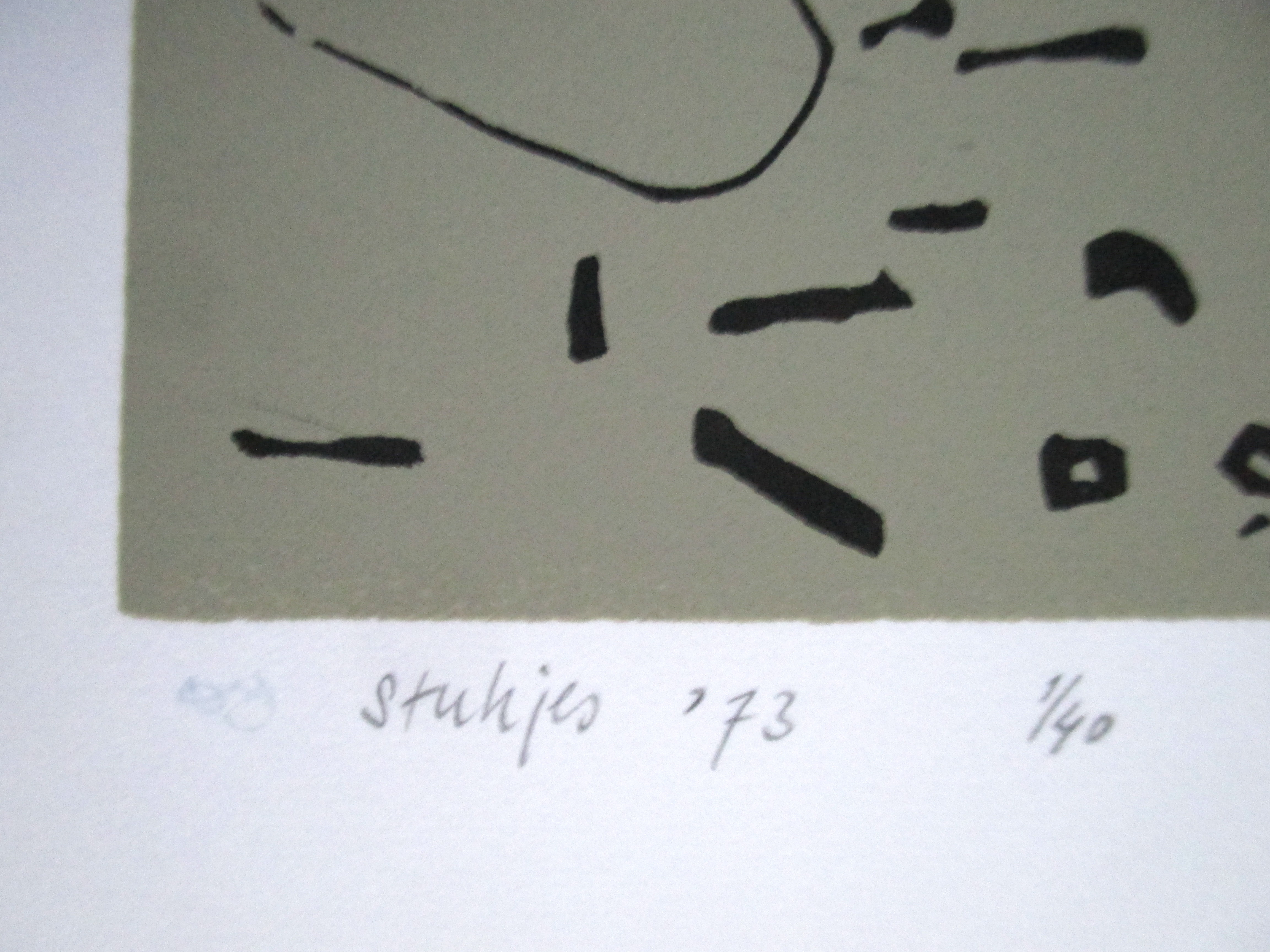 Aleid Mansholt - Zeefdruk "Stukjes" kopen? Bied vanaf 20!