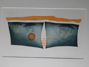 Lieke Vreede - Zeefdruk van Lieke Vreede uit 2000. Titel: Rising Sun VI kopen? Bied vanaf 40!