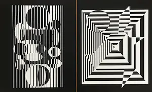 Victor Vasarely - 2 offset lithos - IACA en YABLAPOUR-II - 1973 kaufen? Bieten Sie von 50!