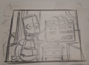 Matt Groening - origineel story board, The Simpsons, ingelijst kopen? Bied vanaf 1!