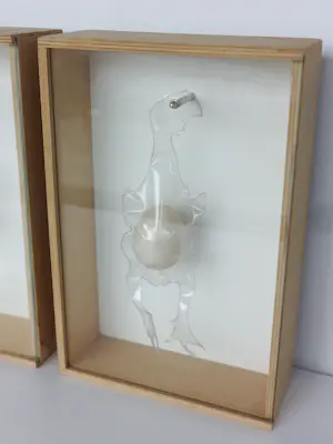 Lisette Verkerk - Mixed Media wandobjecten (3x), Piepkuiken I, II en III kopen? Bied vanaf 100!