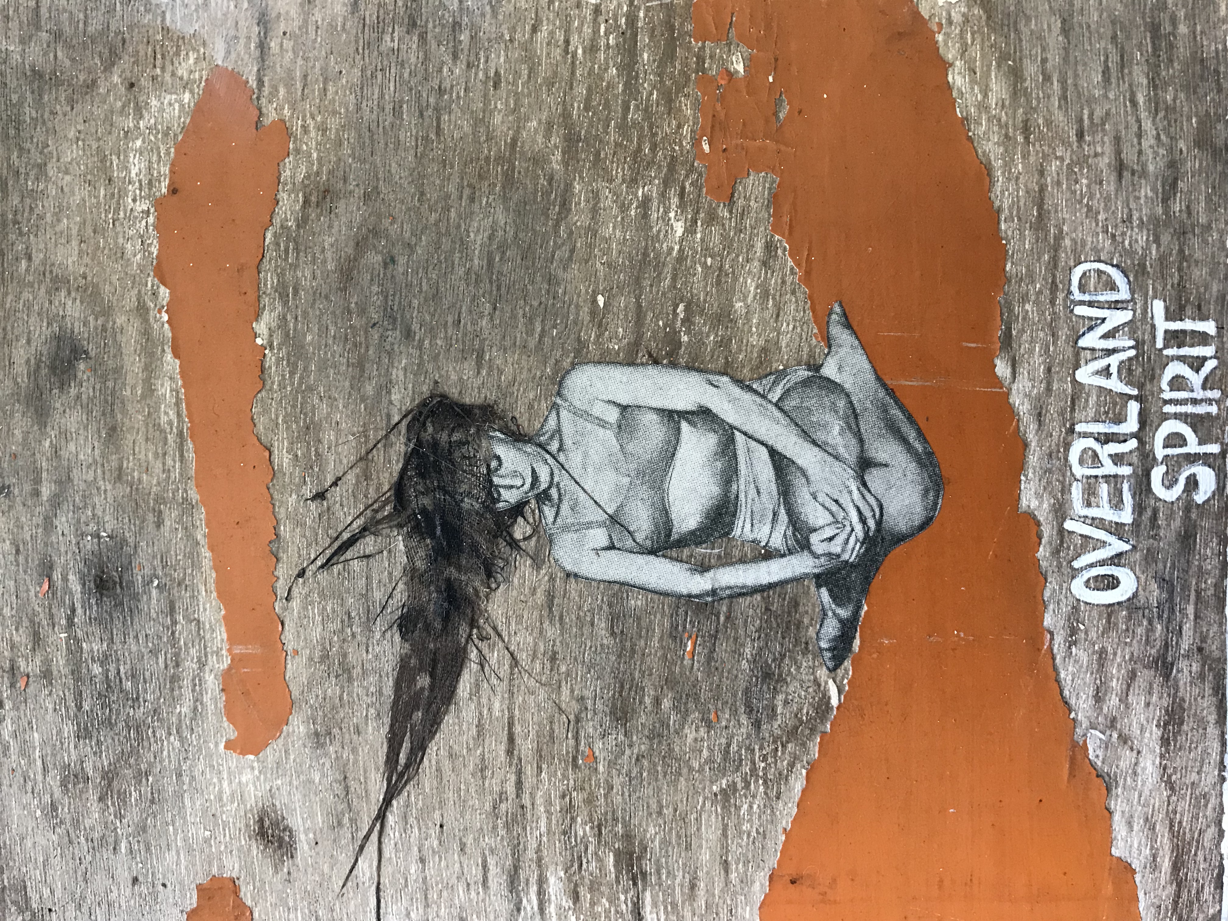 Shila Oringer - Collage op hout - Overland Spirit kopen? Bied vanaf 90!