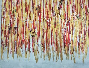 John Foppen - Rapsody in Red + Gold.........# K. 07. XL . GROOT. kopen? Bied vanaf 175!