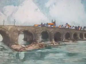 Jan van Deursen - Oude Maasbrug Maastricht verkocht voor € 35!