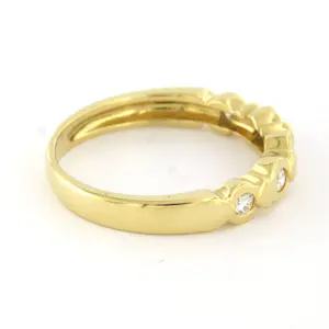 18k geel gouden ring met briljant geslepen diamant tot. 0.25ct – F/G - VS/SI kopen? Bied vanaf 410!