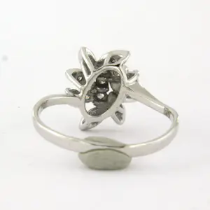 14k witgouden ring met briljant geslepen diamant tot. 0.15ct - ringmaat 16.5(52) kopen? Bied vanaf 250!