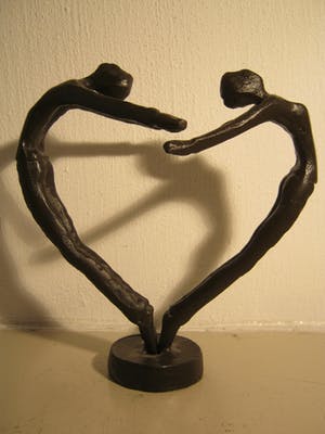 Brons (Onbekend) - elegant sculptuur - "Hart voor Elkaar" kopen? Bied vanaf 50!