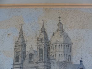 Jan den Hengst - Aquarel. zicht op de St. Nicolaaskerk te Amsterdam. kopen? Bied vanaf 35!