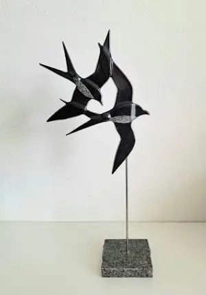 Onbekend - 'In vogelvlucht', glaskunst kopen? Bied vanaf 20!