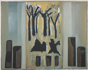 Anton Bolleurs - Olieverf op doek, Laatste bos - Ingelijst kopen? Bied vanaf 50!