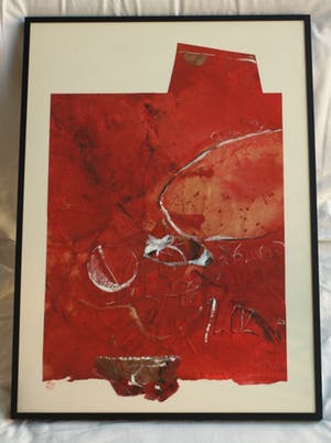 Maggy Voorsluys-Gomez - Collage en acrylverf , “Akashima” – ingelijst - 1992 kopen? Bied vanaf 50!