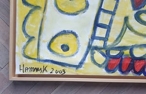 Hannes Kuiper - Het is te mooi...- 2003 - Acryl op doek - Blankhouten baklijst kopen? Bied vanaf 185!