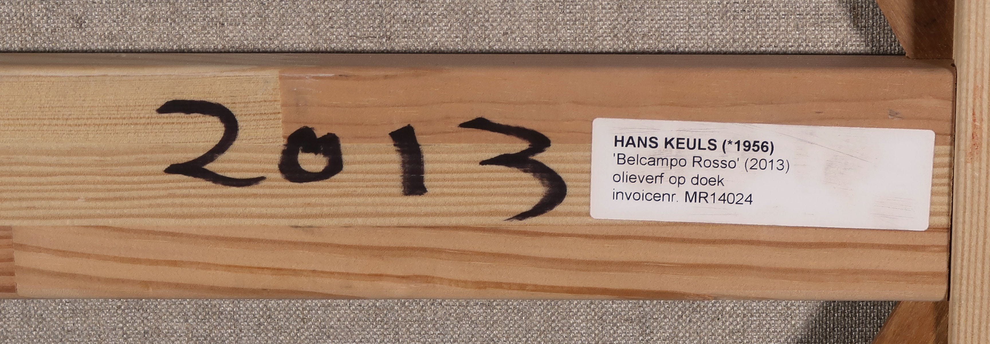 Hans Keuls - Olieverf op doek, Belcampo Rosso, inclusief oeuvrecatalogus (Zeer groot) kopen? Bied vanaf 500!