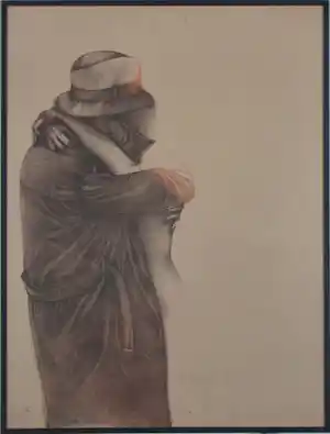 Bruno Bruni - Offset lithografie, Amanti - Ingelijst verkauft für € 40!