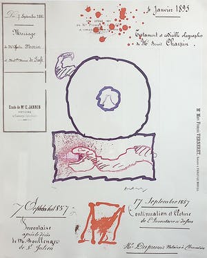 Pierre Alechinsky - L'Avenir de la propriété, litho + ets (netjes ingelijst) kopen? Bied vanaf 695!