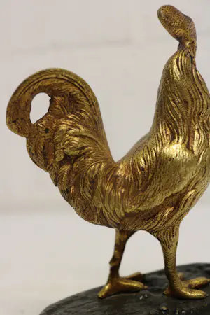 Niet of onleesbaar gesigneerd - fosfor brons haan kopen? Bied vanaf 1!