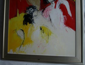 Menno Bauer - Acryl op doek , Bedrieglijk is de stilte - ingelijst - GROOT - 116 x 95 cm kopen? Bied vanaf 1!