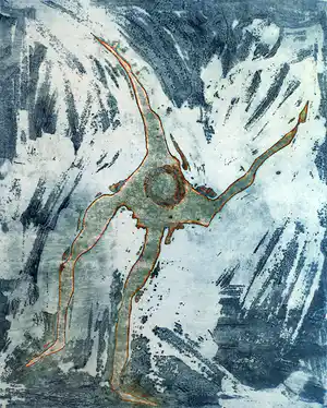 Jan Montyn - Le chute libre, aquatint ets (kleine oplage) verkocht voor € 115!