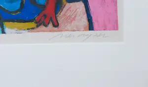 Henk Vierveijzer - Zeefdruk, Me haar doen - Ingelijst kopen? Bied vanaf 50!