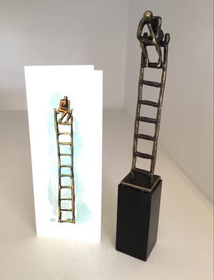 Corry Ammerlaan - Sculptuur “ De denkende mens “ kopen? Bied vanaf 75!