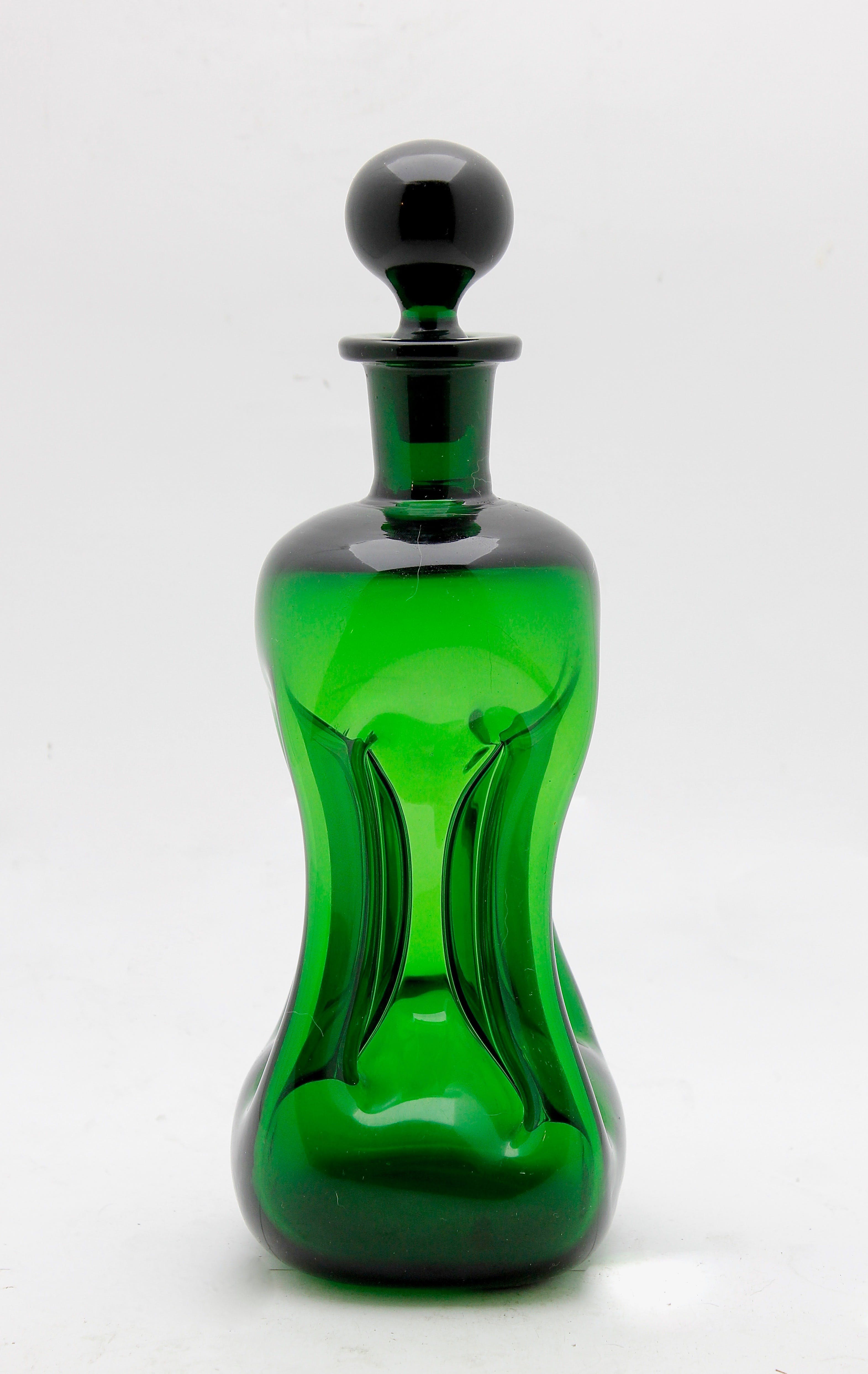 Jacob Eiler Bang - voor Holmegaard - groene 'Kluk Kluk' karaf kopen? Bied vanaf 14!