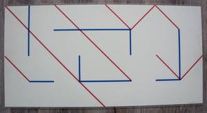 Emmy van Leersum - Gelamineerde zeefdruk: Lijnenspel - 1982 kopen? Bied vanaf 55!