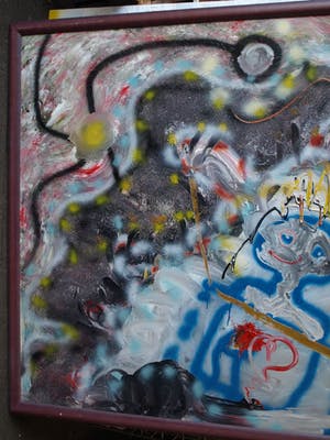 Hannes van Es - Zeer groot ingelijst schilderij (160 x 200 cm), “Me” (All that Space…) – 1987 kopen? Bied vanaf 1!