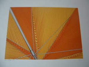 Jan Stolk - Zeefdruk, Parasol uit 1984. kopen? Bied vanaf 15!