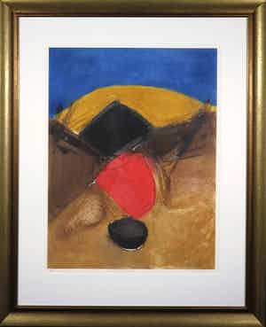 Erik Bersou - Kleurenets,Fin de Journee - Ingelijst (Groot) verkocht voor € 1!