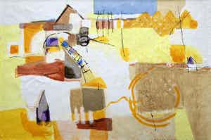 Anneke Peereboom - kleurenzeefdruk | 'Luce del Giorno III' | 1998 verkocht voor € 60!
