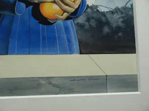 Linda Groen - Ingelijste aquarel , Vlinderkoningin - Lijst, 78 x 61 cm. kopen? Bied vanaf 250!