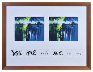 Mattie Schilders - Samenwerken - Twee zeefdrukken - Ingelijst - Groot kopen? Bied vanaf 50!