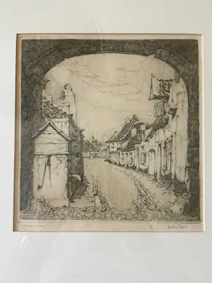 Anton Pieck - Doorkijkje Amersfoort, Eigen Druk, Handgesigneerd kopen? Bied vanaf 180!