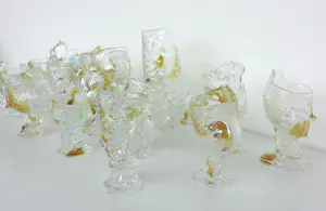 Yvon Trossèl - Prachtige 16-delige set van unieke drinkglazen en een kan kopen? Bied vanaf 225!