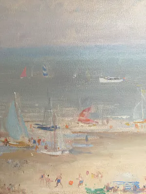 Frida Holleman - Zonnige dag op het strand van Scheveningen kopen? Bied vanaf 1400!