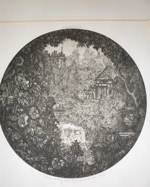 Ank Spronk - Ets. Titel, "Herinnering aan fijn Denemarken". kopen? Bied vanaf 30!
