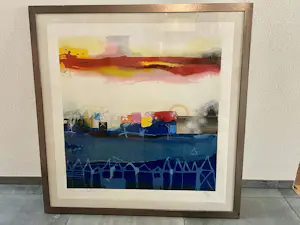 Theo Koster - Zeefdruk op geschept papier Nr. 85 - Paysage I - Ingelijst (Groot) kopen? Bied vanaf 70!