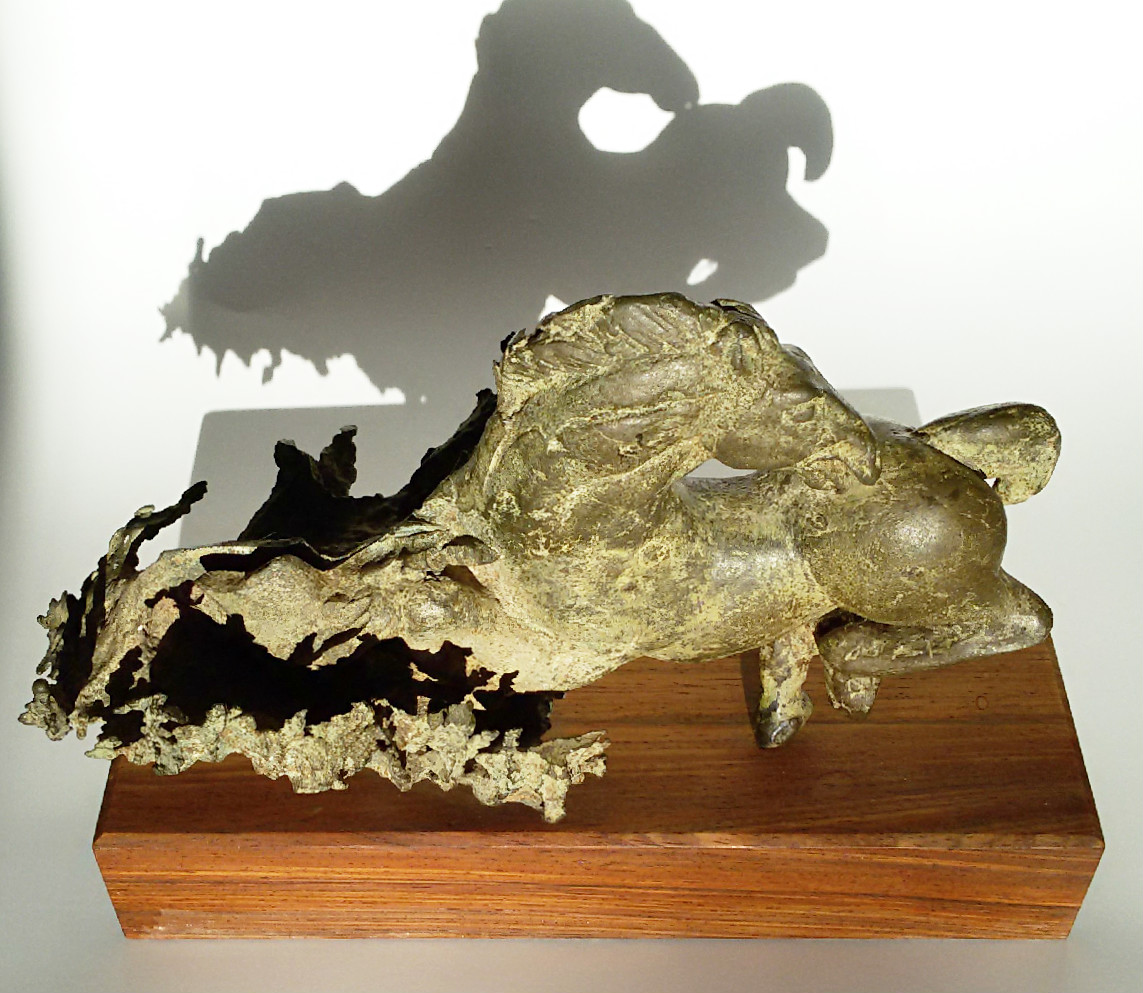 Margot Hudig-Heldring - Paard in de branding, bronzen beeld kopen? Bied vanaf 850!