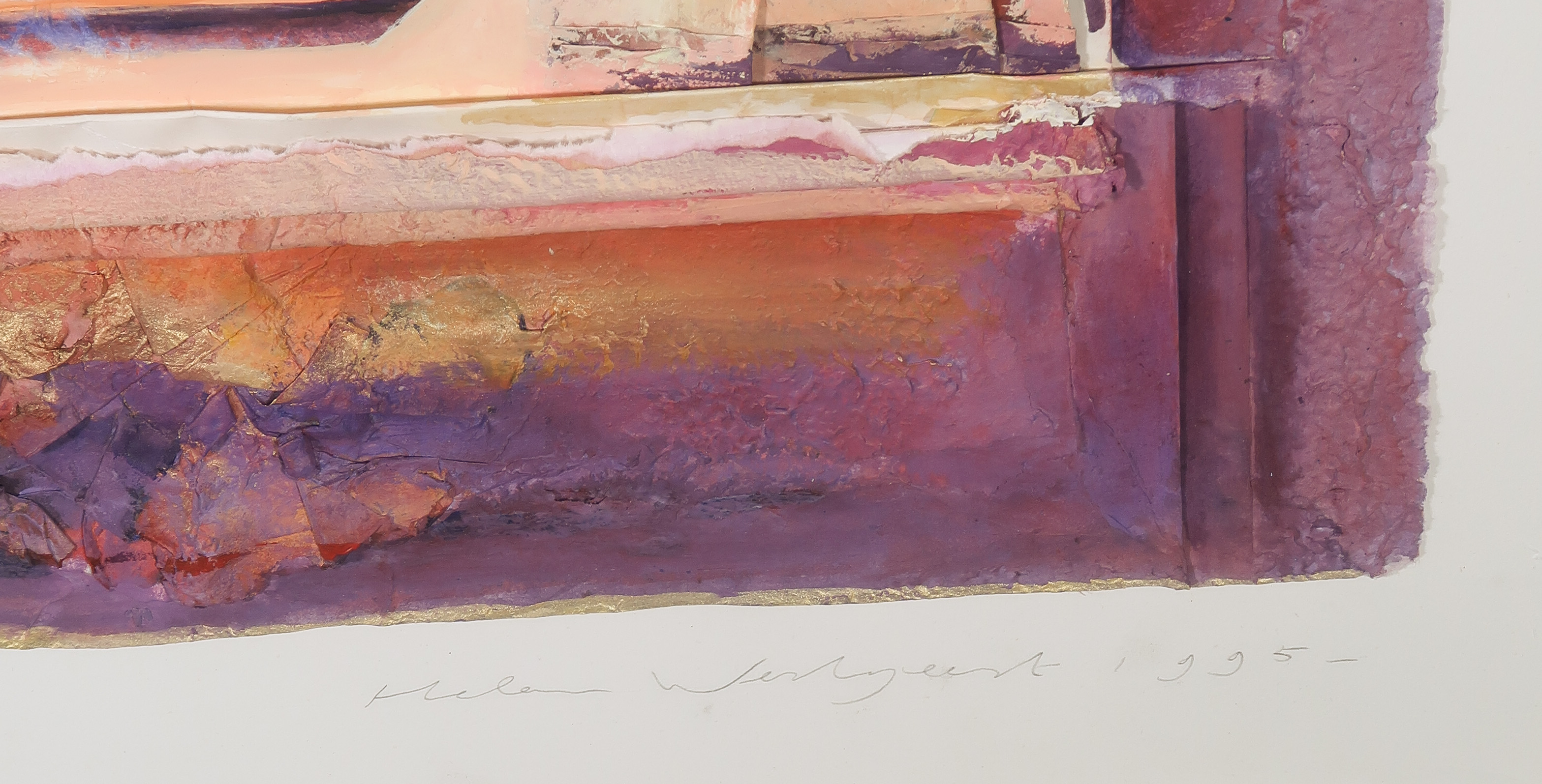 Helen Westgeest - Gouache en collage op geschept papier, Voedingsbodem - Ingelijst kopen? Bied vanaf 40!