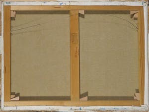 Kees Okx - Olieverf op doek, Abstract landschap - Ingelijst kopen? Bied vanaf 150!